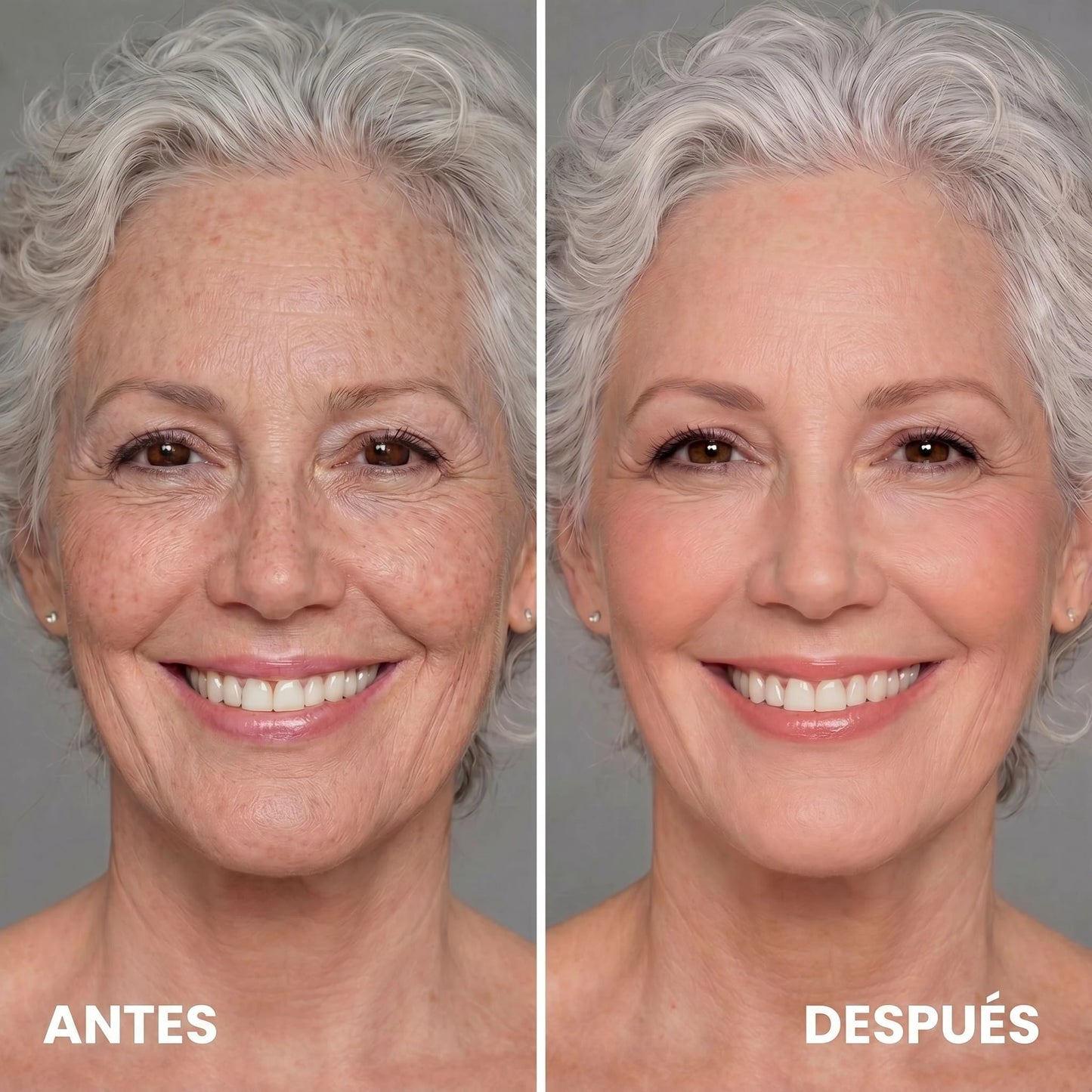 Antes y despues en piel madura