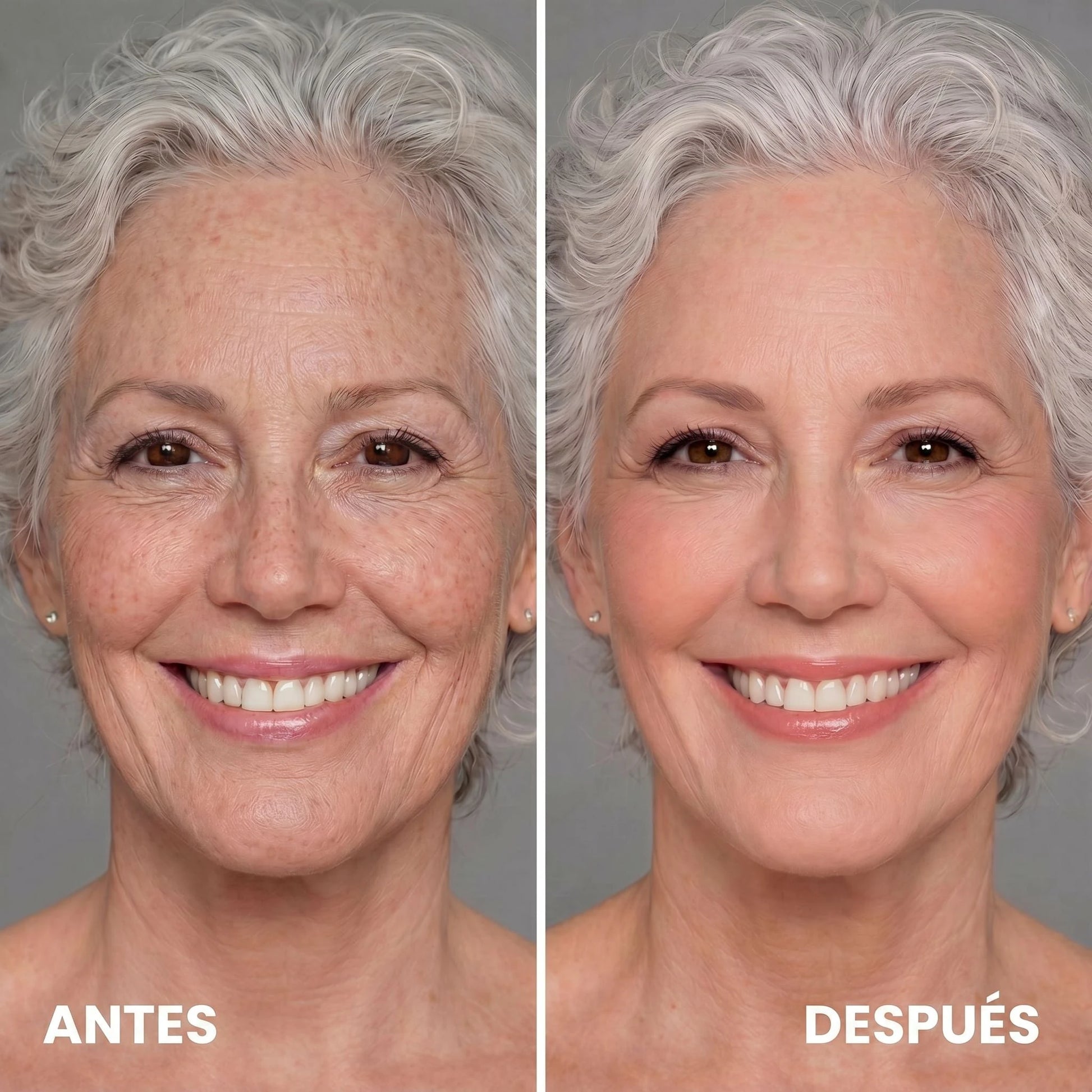 Antes y despues en piel madura