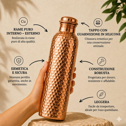 Borraccia in Rame – Senivya | Acqua Purificata Naturalmente, Senza Plastica