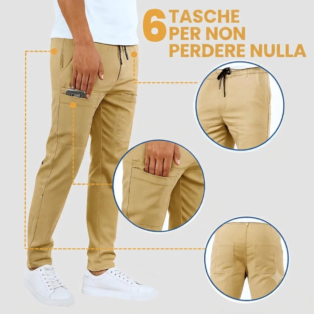 Pantaloni Cargo Ampi Multitasche - Senivya™