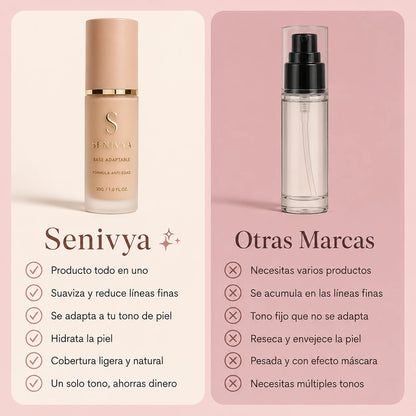 Senivya frente a otras marcas de base de maquillaje